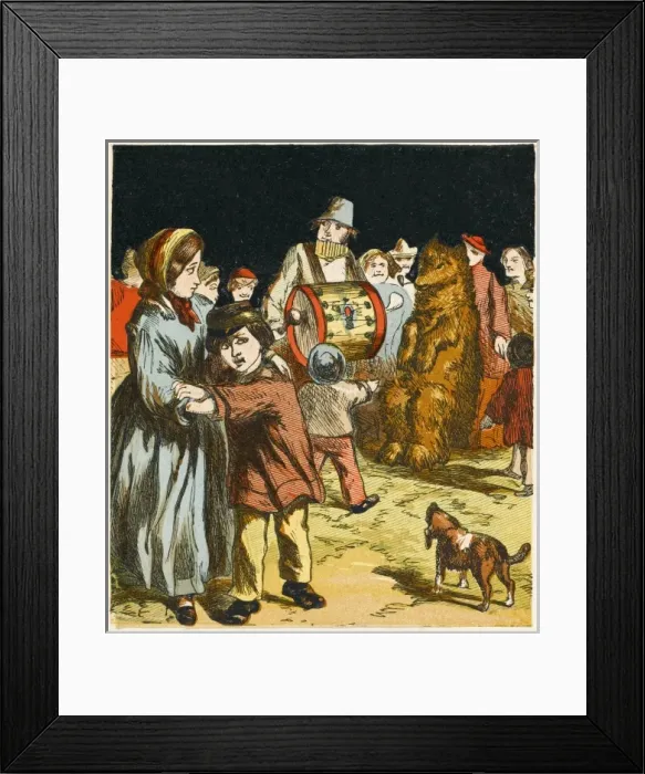 Framed Print : Performing Bear, 1867 Framed Print : Performing Bear, 1867
