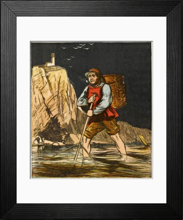 Framed Print : SHRIMPING, 1867 Framed Print : SHRIMPING, 1867
