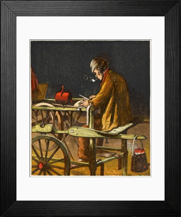 Framed Print : Victorian Knifegrinder Framed Print : Victorian Knifegrinder