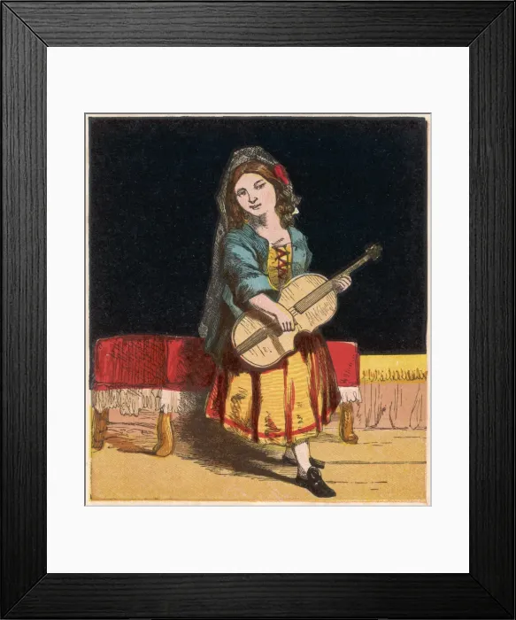 Framed Print : Girl with Guitar Framed Print : Girl with Guitar