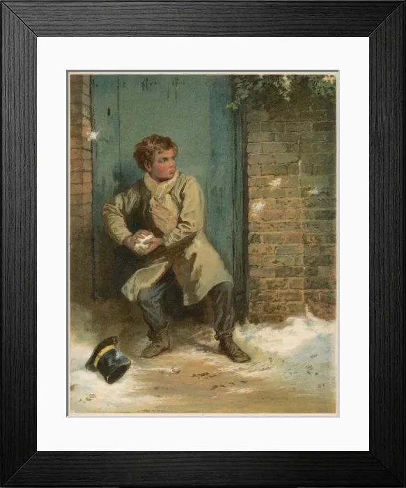 Framed Print : Servant Snowballed