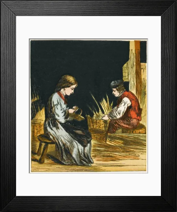 Framed Print : Basket Weaving, 1867 Framed Print : Basket Weaving, 1867
