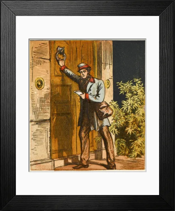 Framed Print : Postman Knocks, 1867 Framed Print : Postman Knocks, 1867