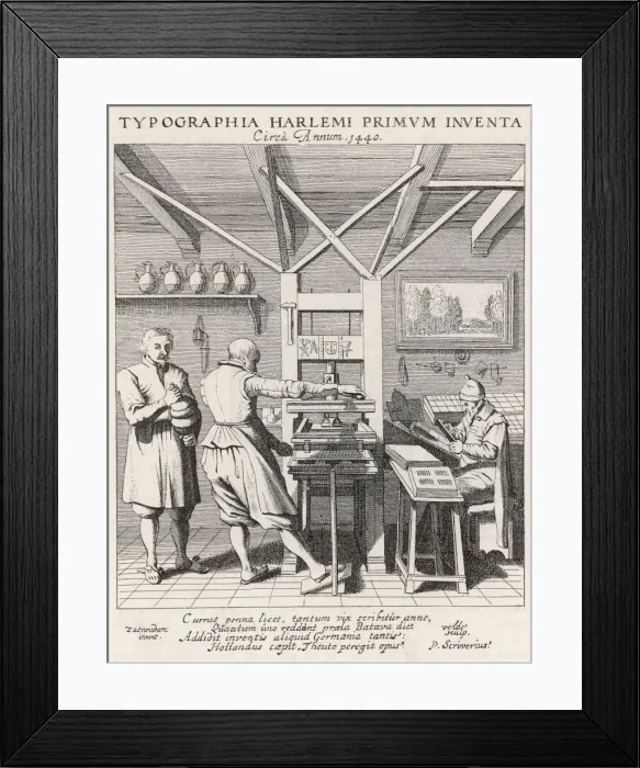 Framed Print : Dutch Print Office 1628 Framed Print : Dutch Print Office 1628