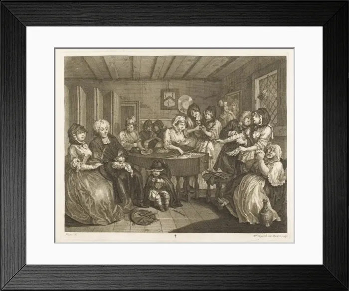 Framed Print : Hogarth / Harlots Prog. / 6 Framed Print : Hogarth / Harlots Prog. / 6
