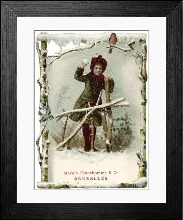 Framed Print : Snowball Throw C1880 Framed Print : Snowball Throw C1880