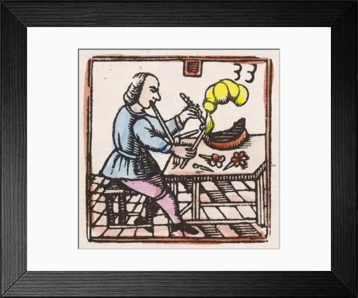 Framed Print : A 17th Century Hatter Framed Print : A 17th Century Hatter