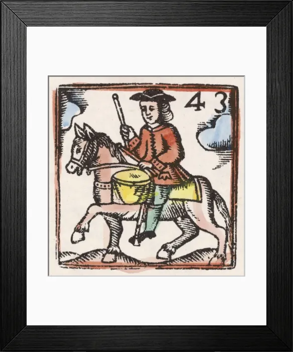 Framed Print : C17 Courier / Woodcut / 43 Framed Print : C17 Courier / Woodcut / 43