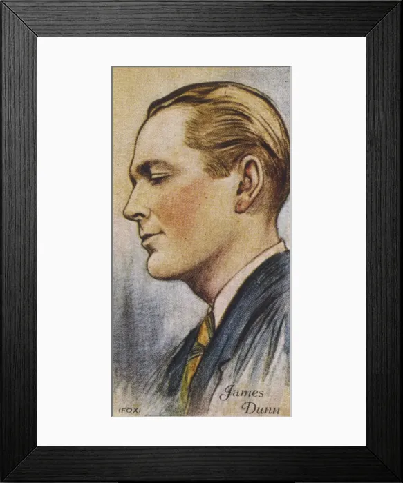 Framed Print : James Dunn / Cig Card Framed Print : James Dunn / Cig Card