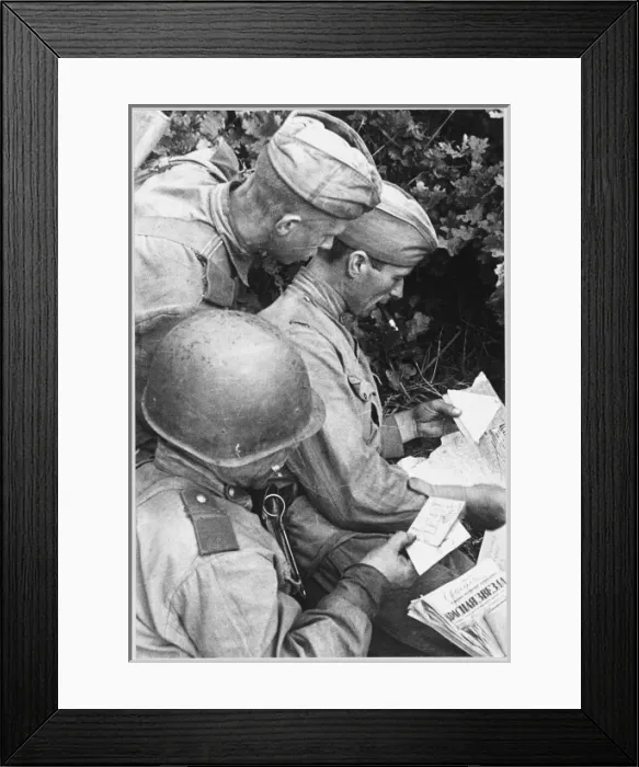Framed Print : Soviet Troops Mail Framed Print : Soviet Troops Mail