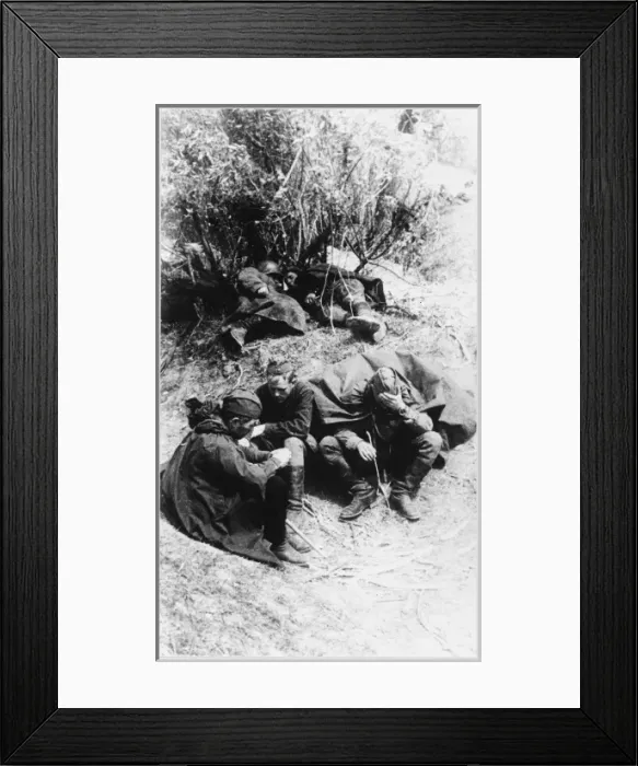 Framed Print : Soviet Troops Resting Framed Print : Soviet Troops Resting