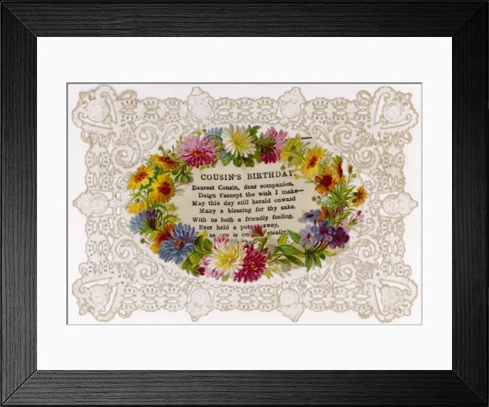 Framed Print : Birthday Card, Cousin s Framed Print : Birthday Card, Cousin s