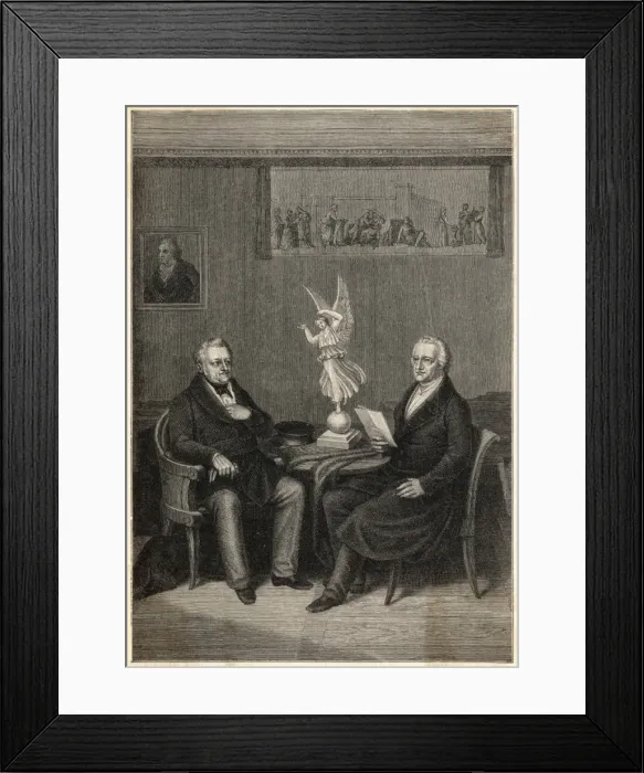 Framed Print : Goethe with August Framed Print : Goethe with August