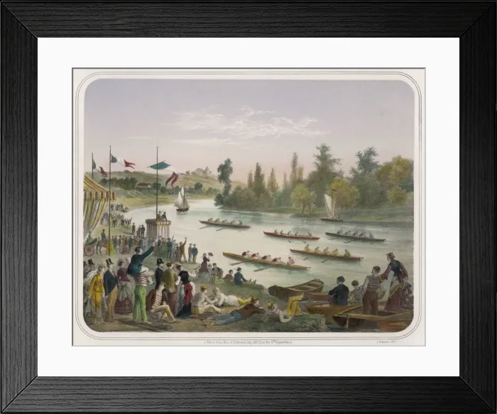 Framed Print : Asnieres Regatta / Bes Framed Print : Asnieres Regatta / Bes