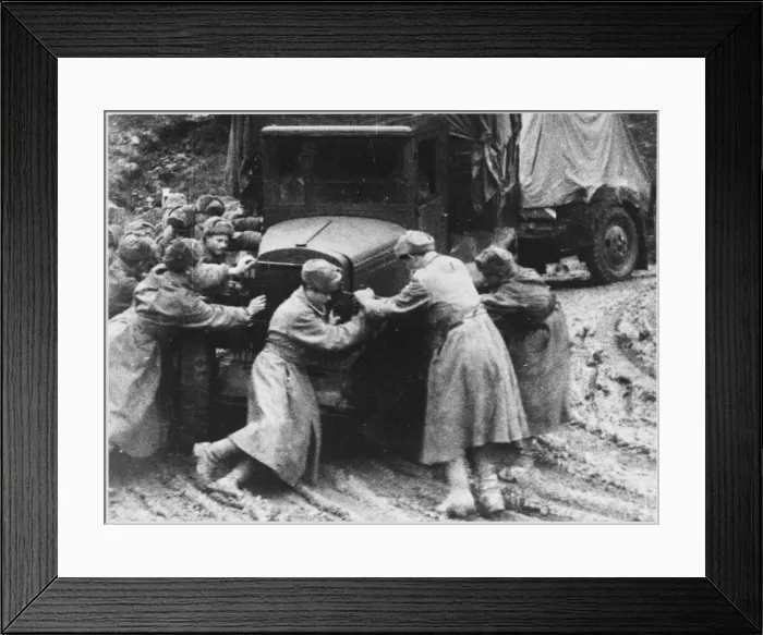 Framed Print : Truck Stuck in Mud Framed Print : Truck Stuck in Mud