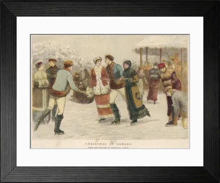 Framed Print : Skaters on Christmas Day Framed Print : Skaters on Christmas Day