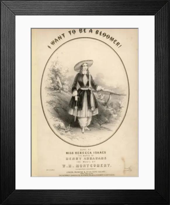 Framed Print : Amelia Bloomer / Music Sht Framed Print : Amelia Bloomer / Music Sht