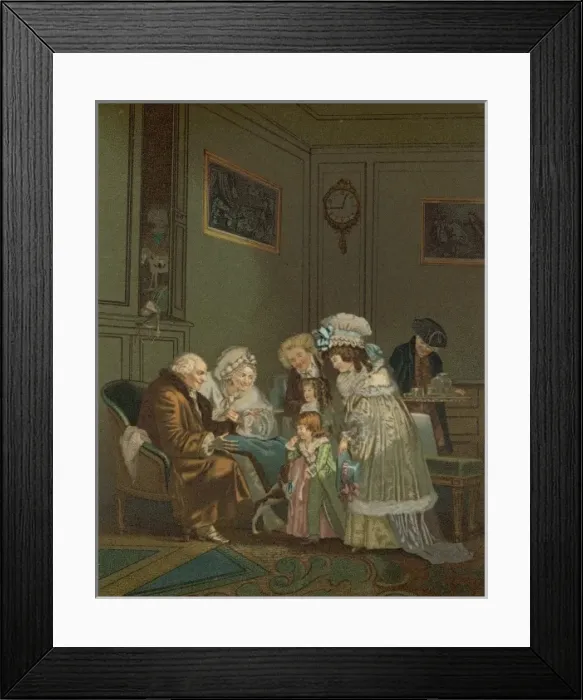 Framed Print : French Family Mid 18C