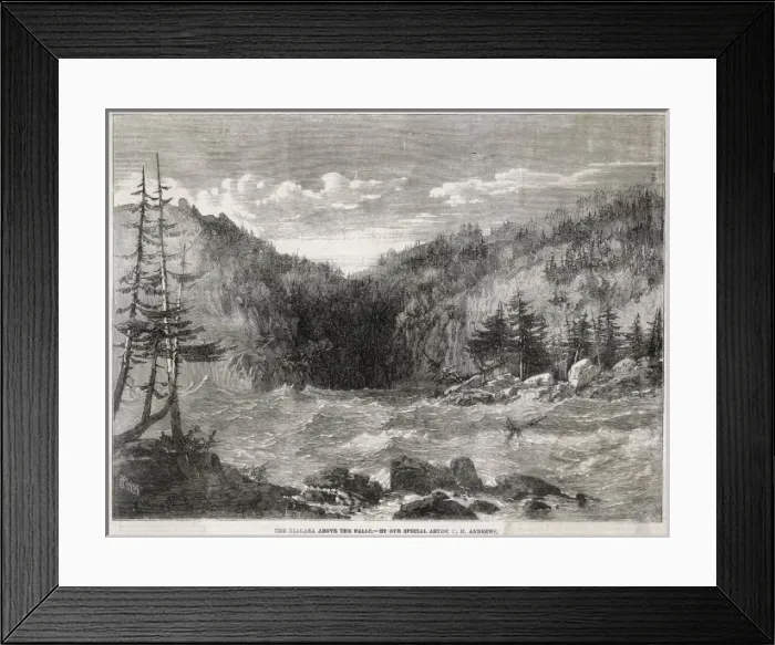 Framed Print : Niagara above Falls 1860 Framed Print : Niagara above Falls 1860