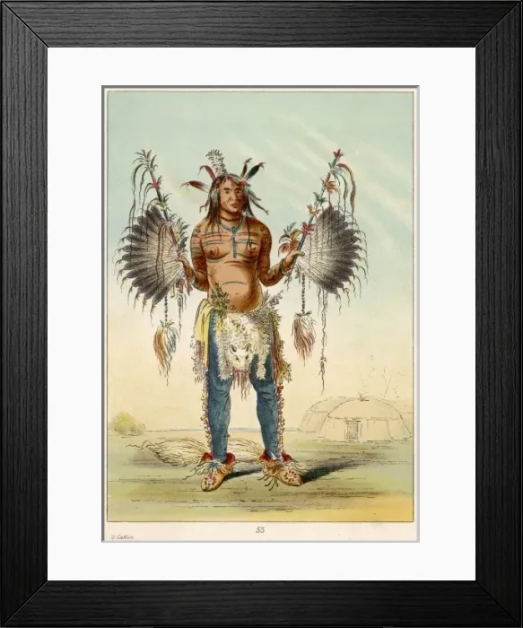 Framed Print : Mandan Medicine Man Framed Print : Mandan Medicine Man