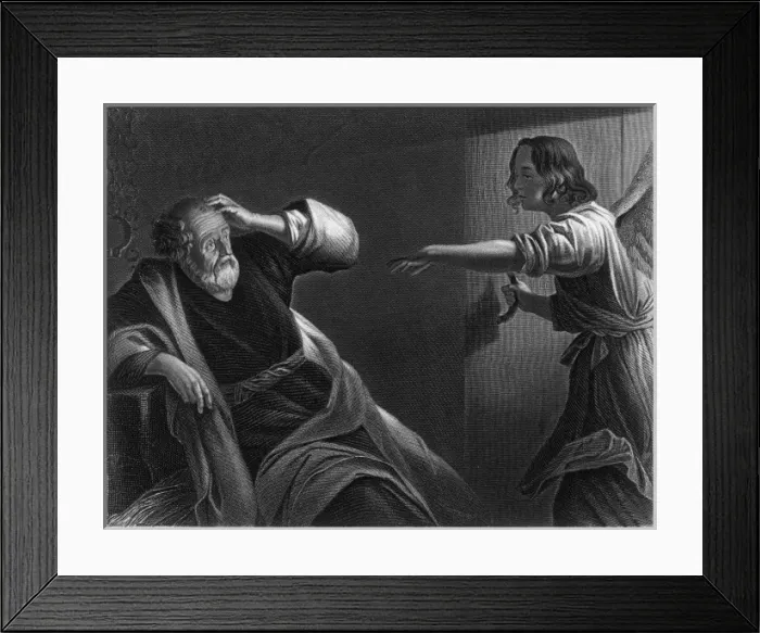 Framed Print : Angel Rescues Peter Framed Print : Angel Rescues Peter