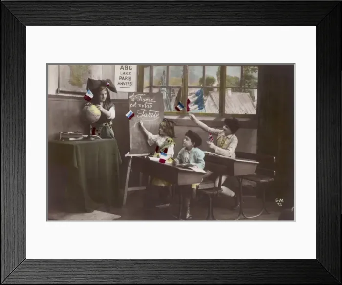 Framed Print : French Schoolkids Framed Print : French Schoolkids