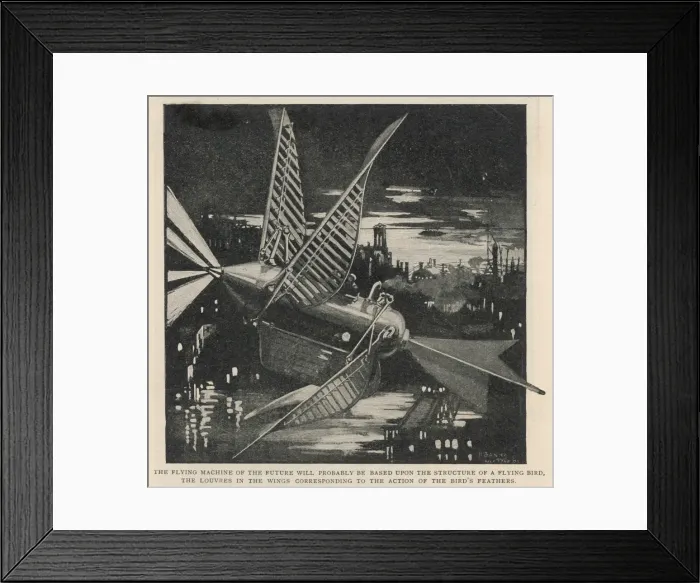 Framed Print : Future Flying Machine Framed Print : Future Flying Machine