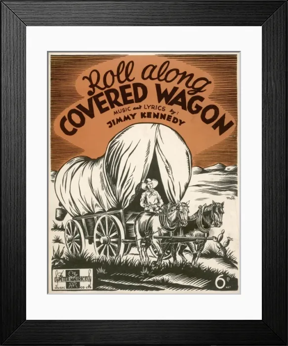 Framed Print : Covered Wagon USA 1934 Framed Print : Covered Wagon USA 1934