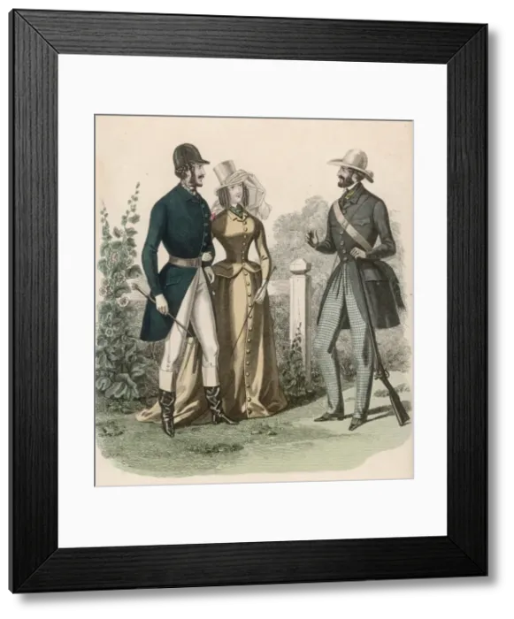 Framed Print : Riding Dress 1841 Framed Print : Riding Dress 1841