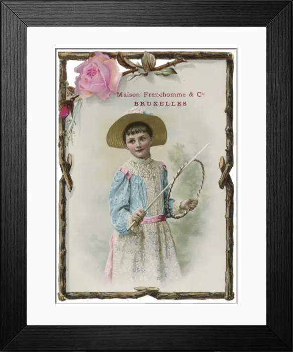 Framed Print : Costume / Girl / Franchomme Framed Print : Costume / Girl / Franchomme