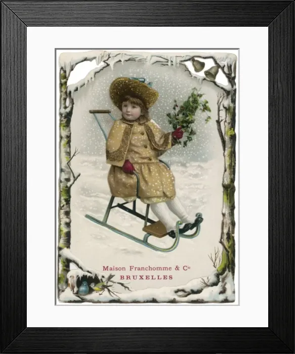 Framed Print : Costume / Girl / Franchomme Framed Print : Costume / Girl / Franchomme
