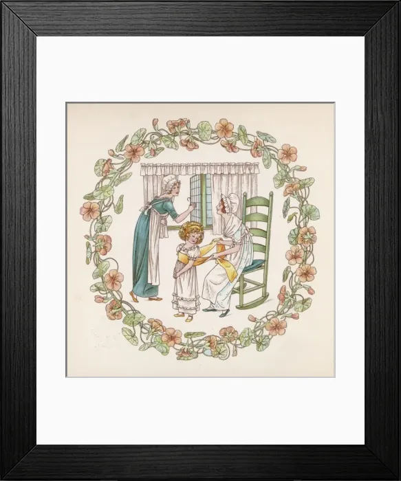 Framed Print : Little Girl Dressing 19C