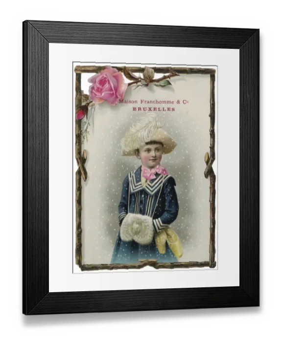 Framed Print : Girl with Galoshes C1880 Framed Print : Girl with Galoshes C1880