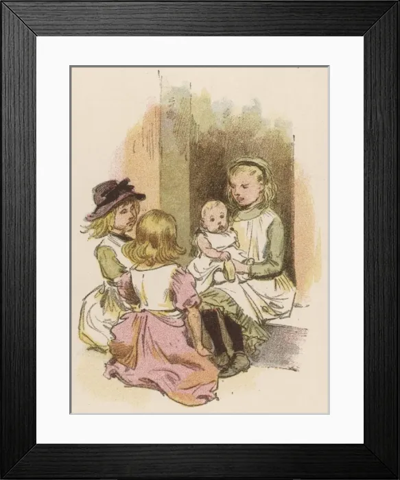 Framed Print : Children in East End Street Framed Print : Children in East End Street