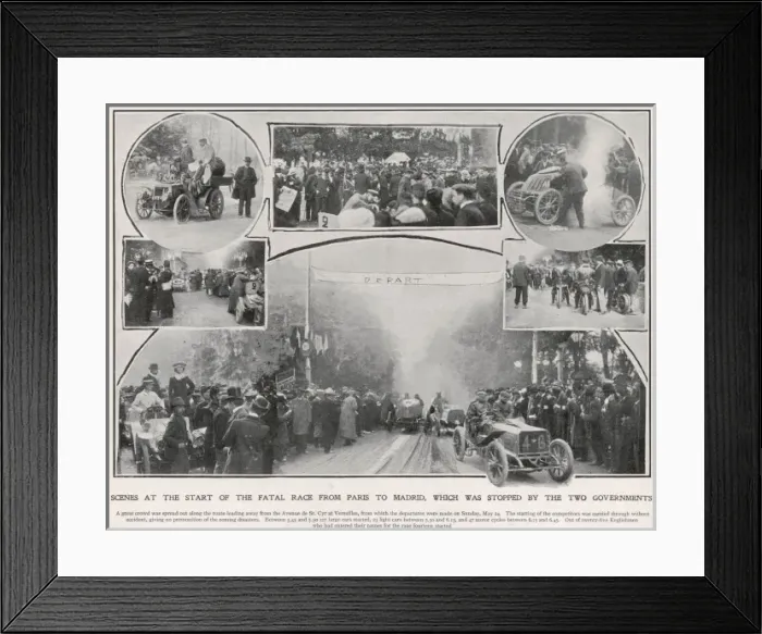 Framed Print : Paris-Madrid Race 1903 Framed Print : Paris-Madrid Race 1903