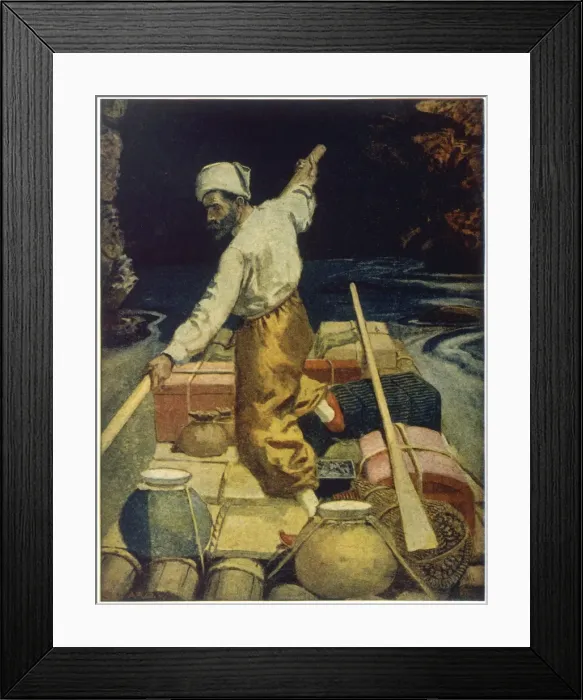 Framed Print : Sinbad on his Raft Framed Print : Sinbad on his Raft