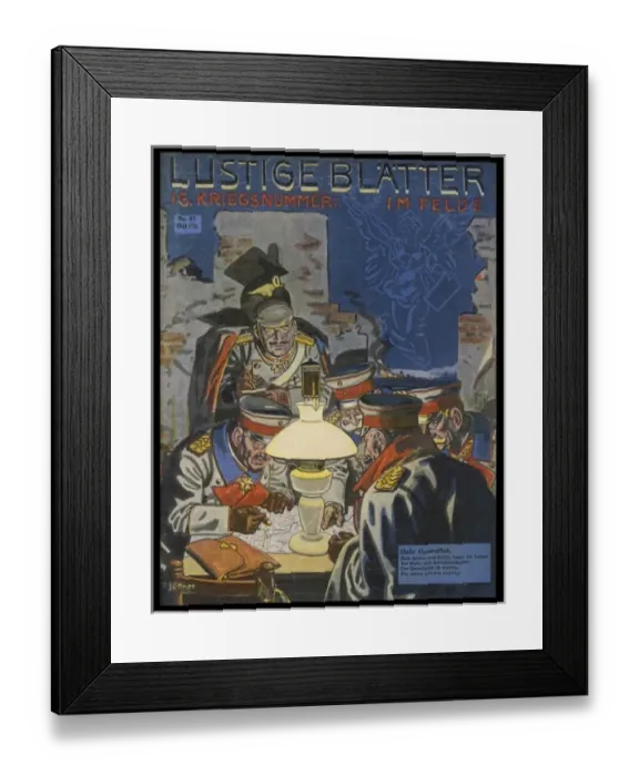 Framed Print : Ger. Officers Strategise Framed Print : Ger. Officers Strategise
