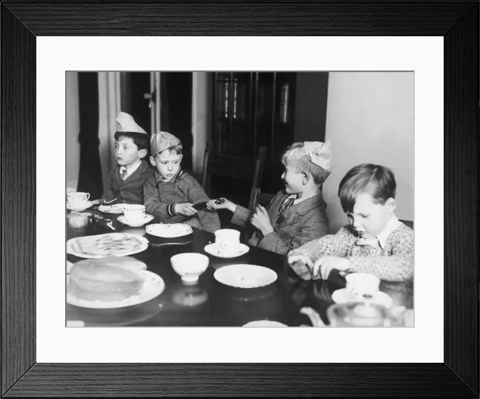 Framed Print : Pulling a Cracker / 1940S Framed Print : Pulling a Cracker / 1940S