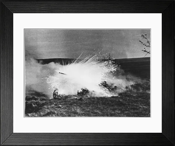 Framed Print : German Tank Destroyed Framed Print : German Tank Destroyed