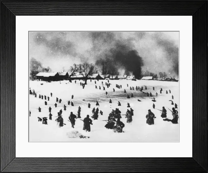 Framed Print : Fighting Near Moscow Framed Print : Fighting Near Moscow