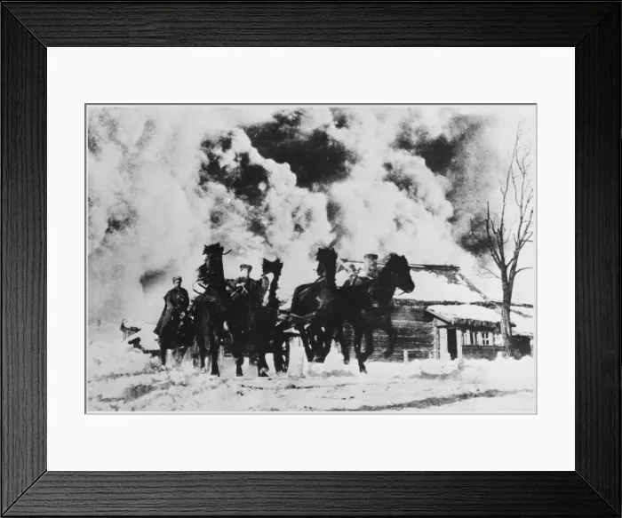 Framed Print : Soviet Horse-Draw Guns Framed Print : Soviet Horse-Draw Guns