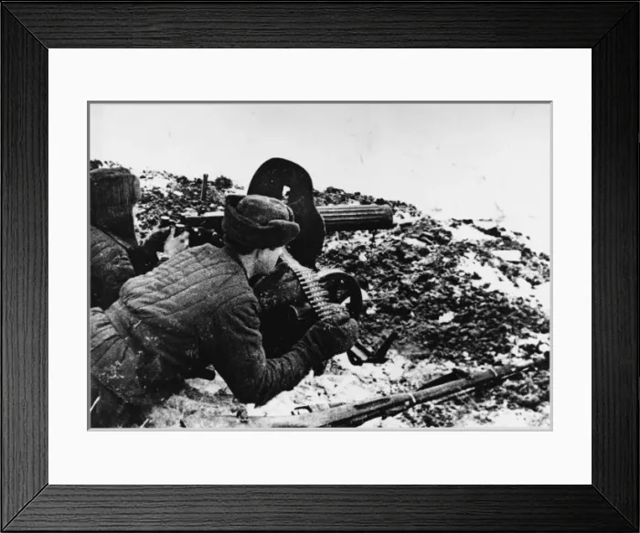 Framed Print : Soviet with Maxim Gun Framed Print : Soviet with Maxim Gun