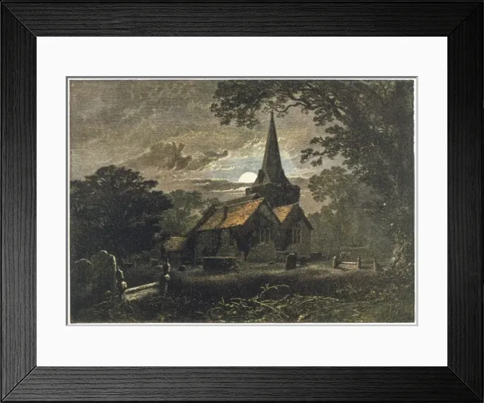 Framed Print : Spooky Churchyard Framed Print : Spooky Churchyard