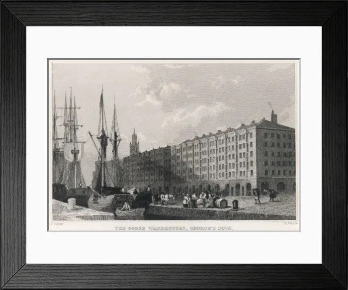 Framed Print : Liverpool / Boats 1820 Framed Print : Liverpool / Boats 1820