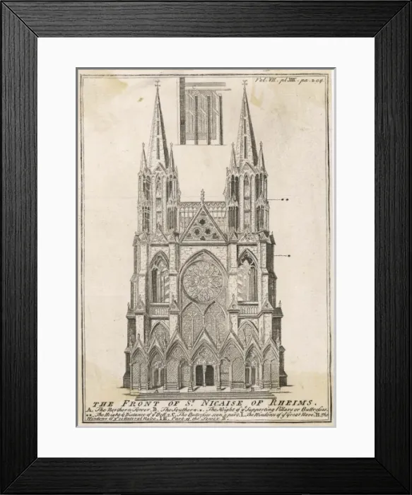 Framed Print : Church of the Abbey of S. Nicaise, Reims Framed Print : Church of the Abbey of S. Nicaise, Reims