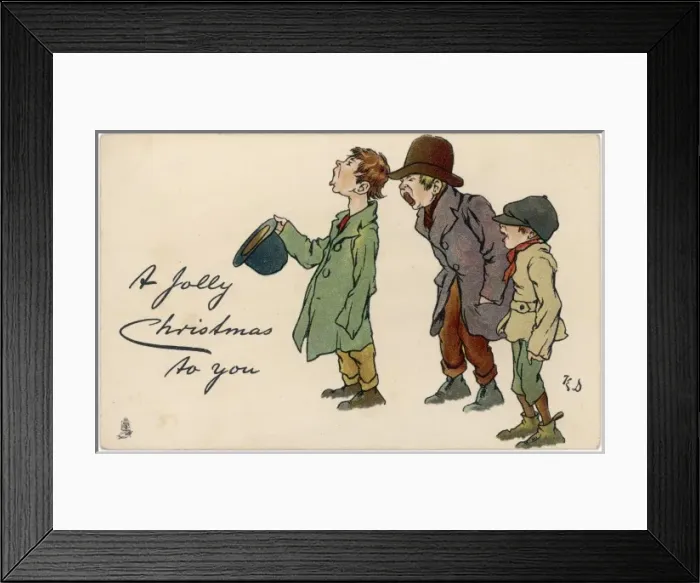 Framed Print : Rowdy Carol Singers Framed Print : Rowdy Carol Singers
