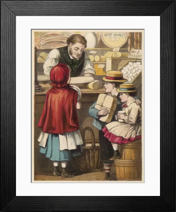 Framed Print : Trade / Shops / Food / Dairies Framed Print : Trade / Shops / Food / Dairies