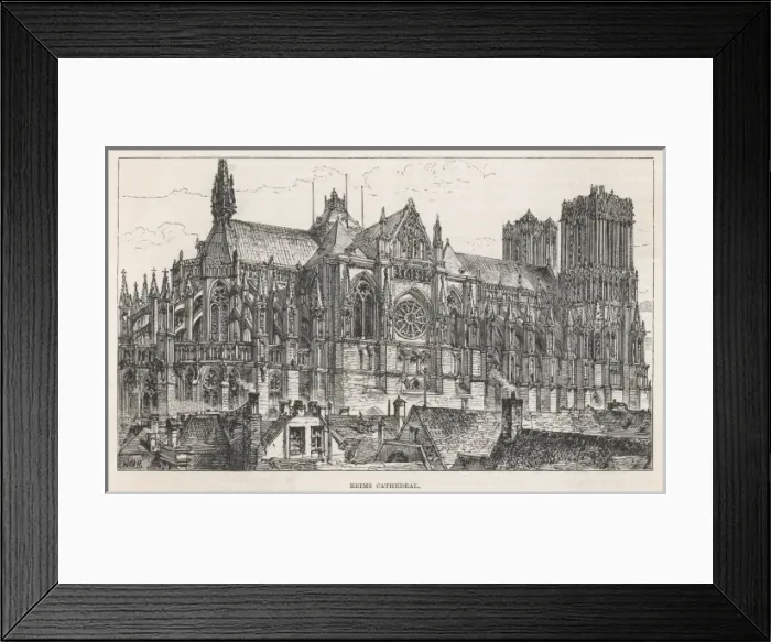 Framed Print : Reims Cathedral Framed Print : Reims Cathedral