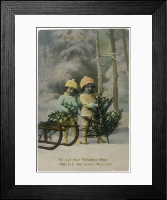 Framed Print : Gathering Trees 1912