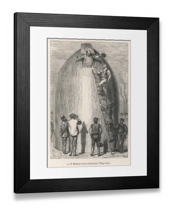 Framed Print : Verne / Earth to Moon Framed Print : Verne / Earth to Moon